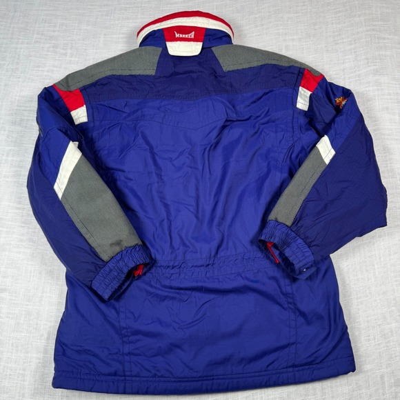 Salt Lake 2002 Olympic Winter Games Marker Ski Jacket Men L Hood Blue Snowboard - Picture 2 of 16